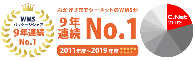 2019年度　WMSパッケージシェアNo.1　ミック経済研究所による